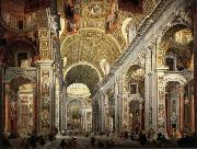 PANNINI, Giovanni Paolo Interior of Saint Peter's painting